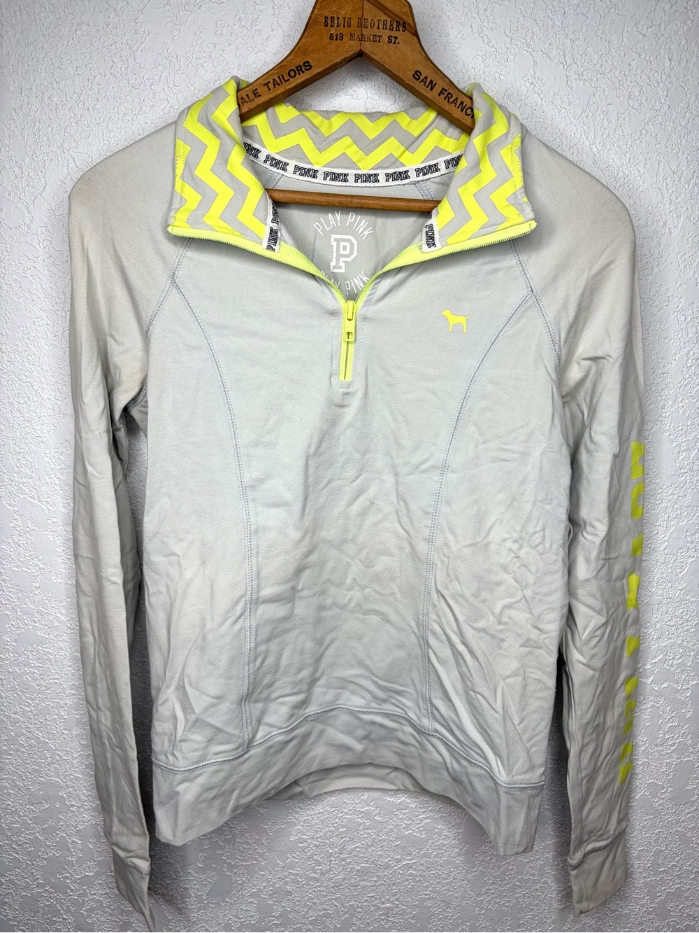Pink Victoria Secret Sporty Half Zip Pullover Athletic Jacket Women’s Size XS